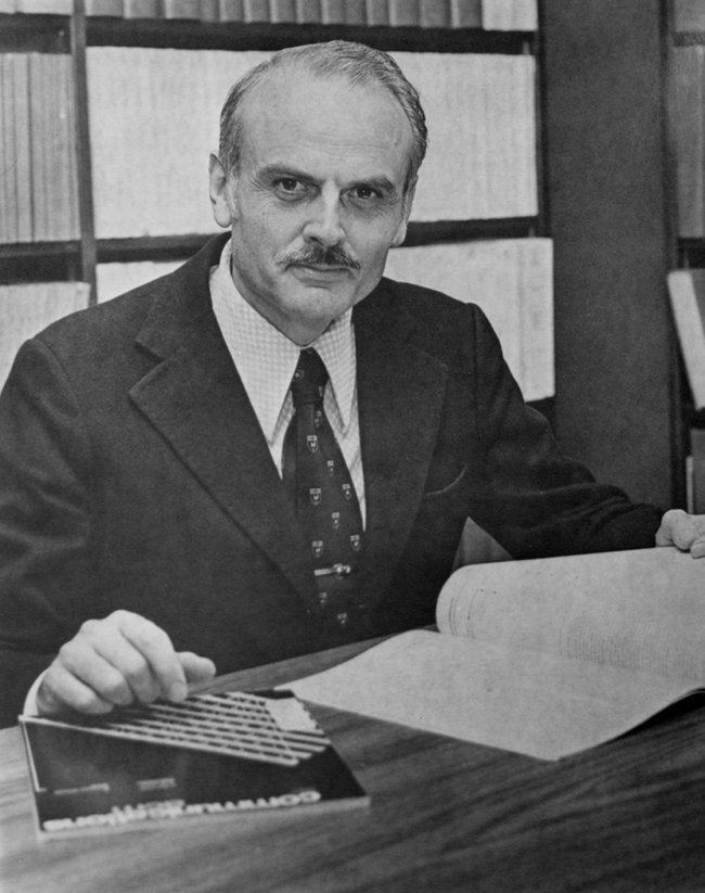 Edgar Frank Codd at his desk